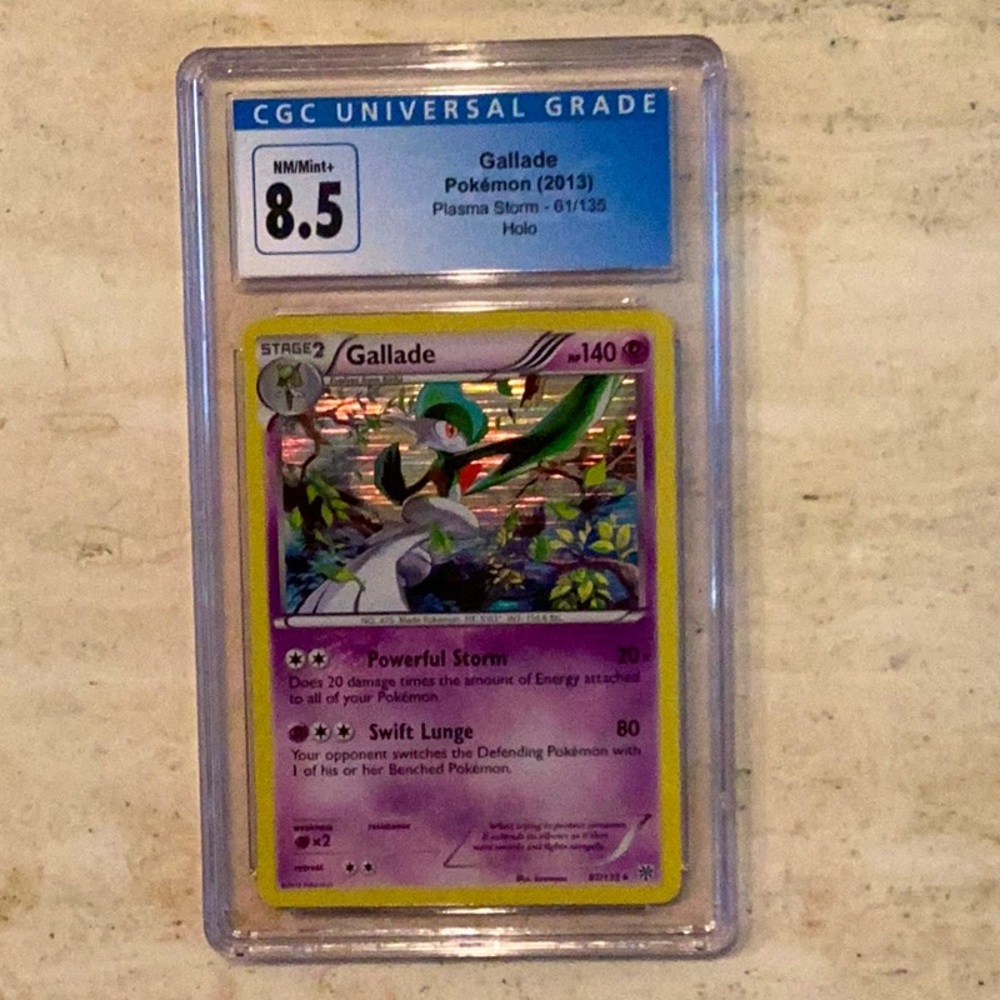 Gallade 2013 Pokemon Plasma Storm Cosmos Holo 61/135 Black & White CGC 8.5 #61